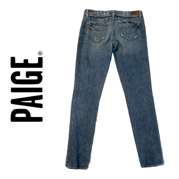 PAIGE Women’s Skyline Distressed Ankle Peg Jeans - Size 27 - Picture 3 of 3